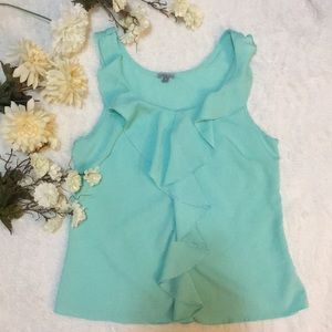 Ruffly mint green top